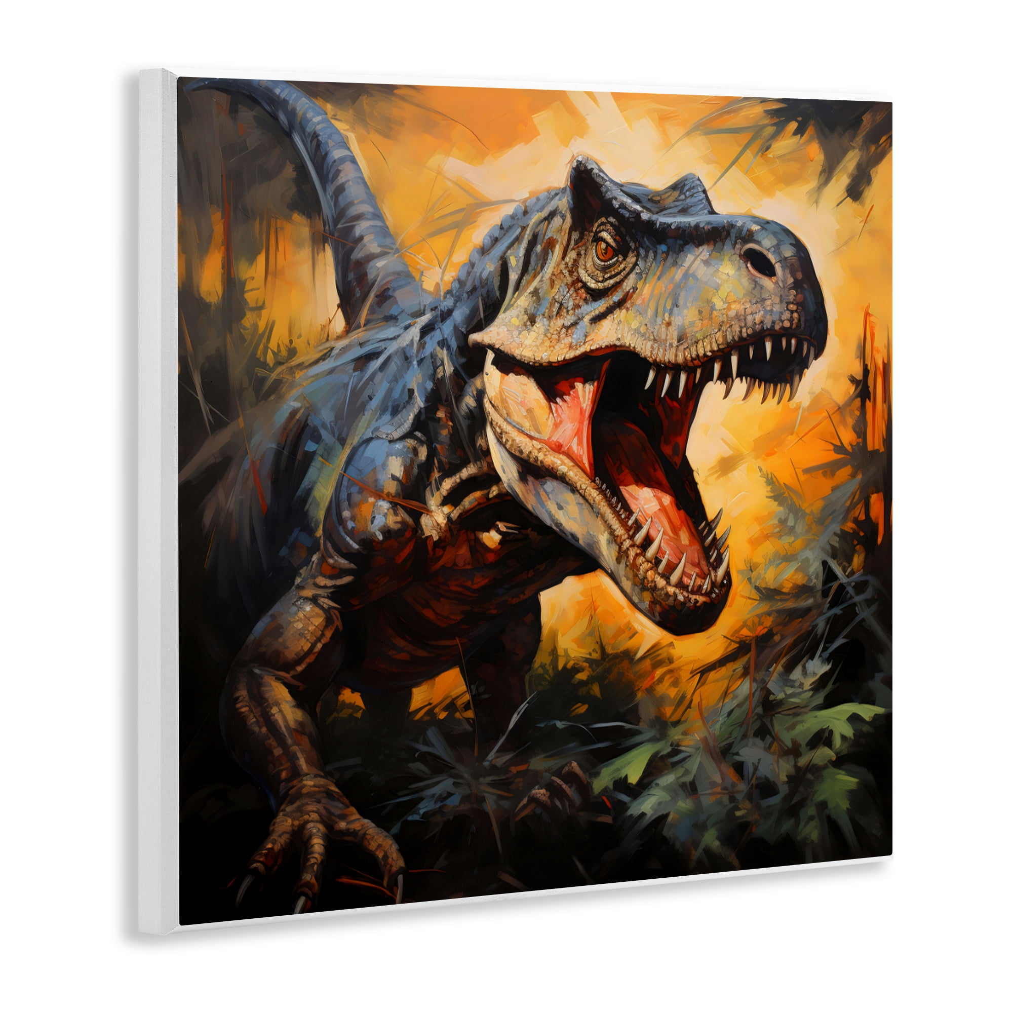 Stupell Industries Angry Dinosaur Roaring Wall Plaque Art, design by Creative Studio