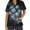 Multicolor 6, variant on Ynynloco Women's Halloween Ghost Print Scrub Top Short Sleeve V‑Neck Work Shirt with Pocket Fall Casual Top