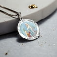 thumbnail image 2 of Picturesongold.Com Our Lady Lourdes Religious Medal Necklace Pendants Adult - 2/3 in 14K White Gold, 2 of 6