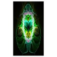 thumbnail image 2 of Grand Cœur Fractal Symétrique Vert - Art Abstrait sur Toile, 2 of 3