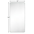 thumbnail image 4 of TEHOME Kengston Modern & Contemporary Rectangular Bathroom Vanity Mirror 30'' x 60'' - Chrome, 4 of 10