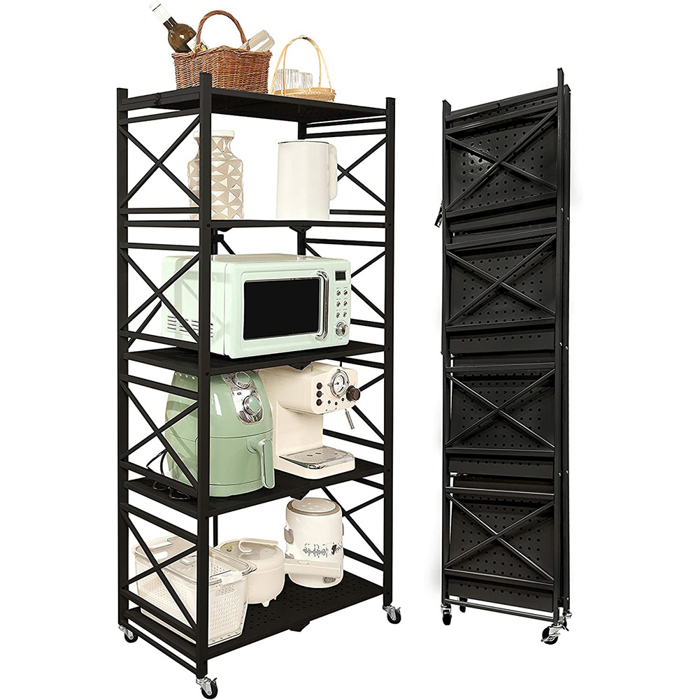Folding shelf 5 levels, folding bookshelf, foldable bookshelf, metal