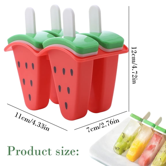 Watermelon Ice Maker Reusable Homemade Ice Mold for Freezer DIY Ice with Yogurt Juice Red