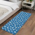 thumbnail image 5 of Runner Rug 1.64'x5.25', Blue Flowers Non Slip Backing Floor Mats Soft Area Rugs, Absorbent Muddy Dirt Trapping Carpet for Entryway Hallway Kitchen Bedroom Coastal Rustic Botanical Blooms Floral, 5 of 7