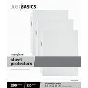 OFFICEMAX Just Basics Top-Loading Sheet Protectors, Lightweight, Semi-Clear, Box Of 200