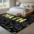 thumbnail image 5 of Abstract Math 5x7 Rug for Living Room Sofa and Coffee Table Layout, Mathematical Formula Pattern Black Washable Non Slip Rectangle Area Rug, 5 of 9