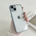 thumbnail image 1 of Mantto Only Fits iPhone 11 6.1 Inch Slim Clear Case, Bare Grip Feel Lightweight Portable PC Plating Frame Anti-scratch Anti-dust Case with Lens Film for iPhone 11, Blue, 1 of 7