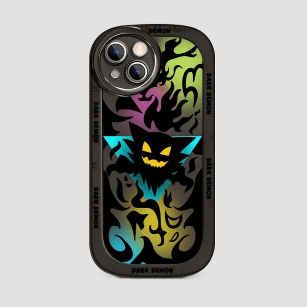 Funda Compatible Con iPhone 14 13 12 Mini 11 Pro X XR XS Max SE 2020 6 6S 7 8 Plus Translucencia De Ojo Grande Motivo Rojo Amarillo Demonio
