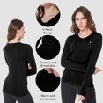 thumbnail image 4 of SSLR Women's Thermal Tops, Thermal Underwear for Women Long Sleeve Tee Shirts Basic Layering V Neck Fleece 2-Pack, 4 of 6