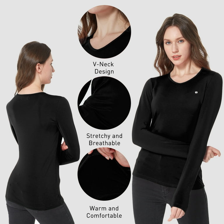 SSLR Women's Thermal Tops, Thermal Underwear for Women Long Sleeve