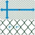 thumbnail image 4 of Fencer Wire 9 Gauge Green Vinyl Coated Galvanized Steel Chain Link Fence Fabric, Diamond Mesh Size 2-3/8 Inch, Galvanized&nbsp;Fencing Wire Roll for Garden and Animals Enclosure (5ft. x 50ft.), 4 of 9