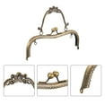 thumbnail image 4 of Unique Bargains Metal Purse Frames, 8.07' 2Pack Kiss Lock Clasp Frame for Coin Bags DIY, Bronze, 4 of 6