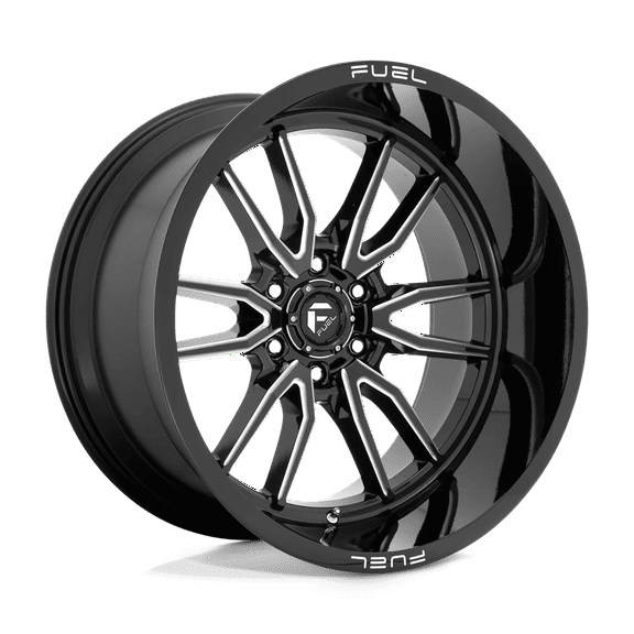Fuel D761 Clash 22X12 6X139.7 -44Et 87.1Cb Gloss Black Milled Wheel
