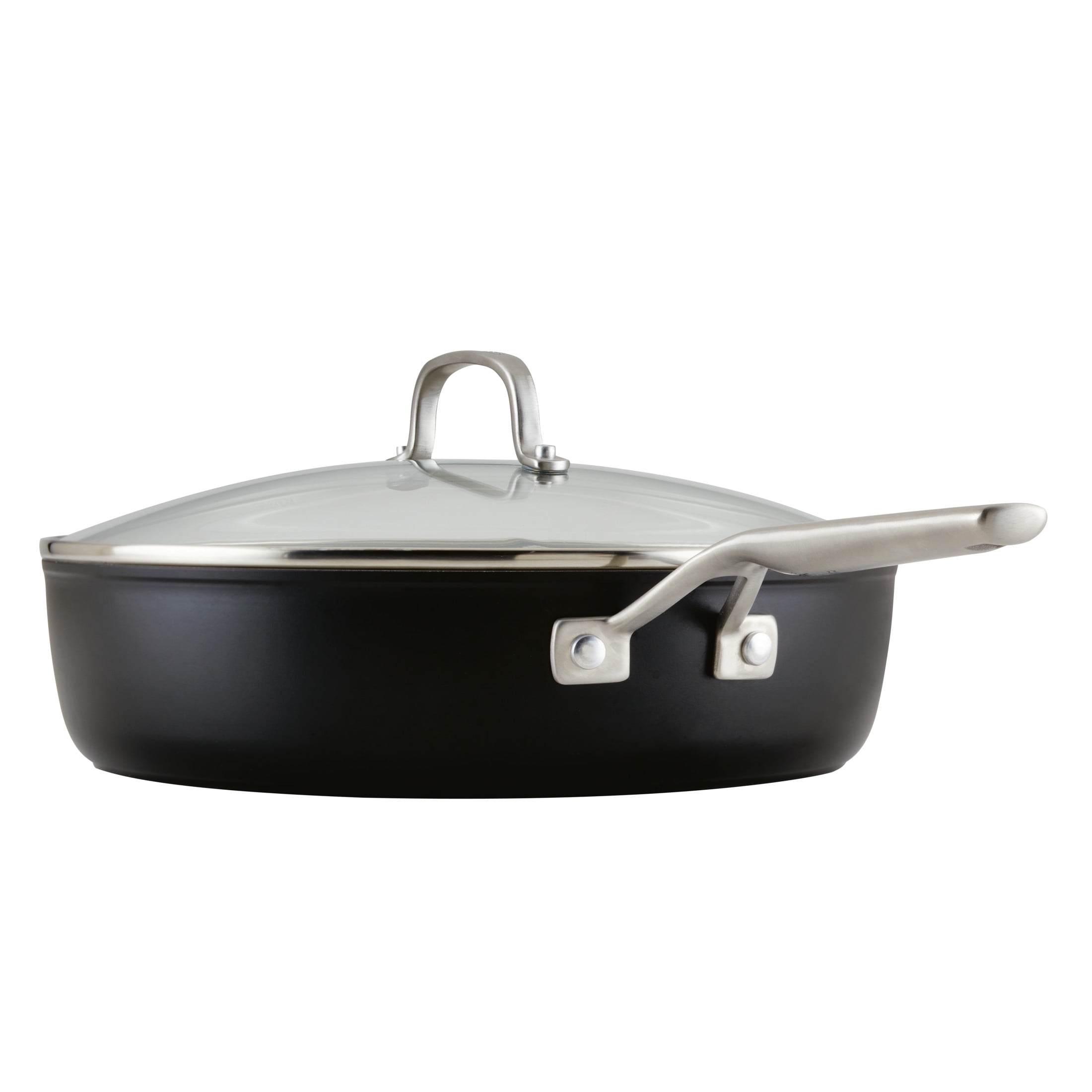 KitchenAid Hard Anodized Ceramic Nonstick Sauté Pan with Lid, 5-Quart, Pistachio