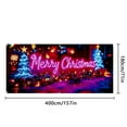 thumbnail image 2 of 6*13ft UV Activated Christmas Garage Door Cover Banner, Glows in Dark 2D Flat Holiday Garage Door Covers with Cartoon Various Christmas designs, Xmas Outdoor Indoor Party Decoration F, 2 of 6