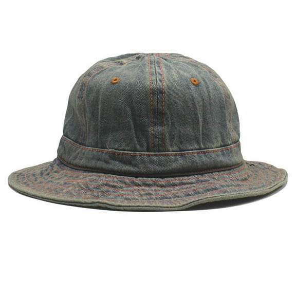 56-58cm head circumference retro denim fisherman hat women's spring and summer sun hat sunscreen hat