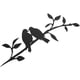 thumbnail image 1 of Pájaros en rama decoración artística de pared de Metal escultura de pared de pájaro de hierro decoración artística de pared de pájaro de Metal para interior y exterior para el jardín del hogar, 1 of 5