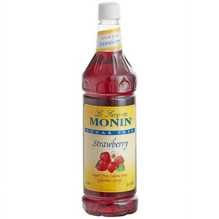 Monin Sugar Free Strawberry Syrup - Bottle (1 Liter)