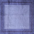 thumbnail image 1 of Ahgly Company Machine Washable Indoor Square Persian Blue Traditional Area Rugs, 4' Square, 1 of 4