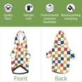 thumbnail image 6 of Honeii Floral Checkerboard Print Small Dog Hoodies Pet Hooded Sweatshirts Fall Winter Puppy Cat Sweaters Warm Clothes for Small Dogs Outfits Costume-XX-Large, 6 of 7