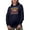 Navy Blue, variant on I'm Here Because You Broke Something - Funny Technician or Repairman Quote, Black Hooded Sweatshirt or Hoodie, XL