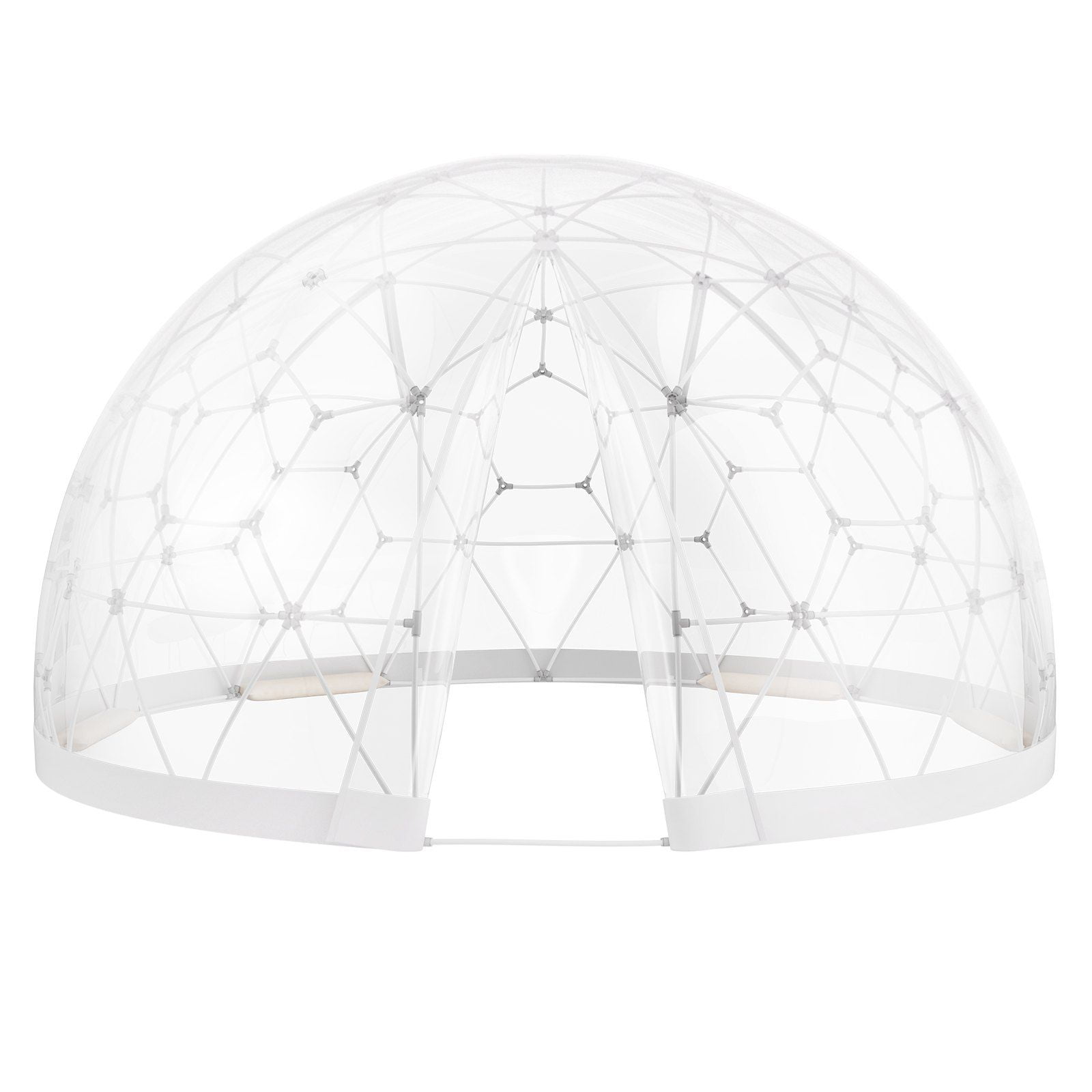 KFFKFF Dome Bubble Tent, 9.5FT Dual Cover (Clear & Light Yellow