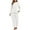 White, variant on MEICHEN Pajamas Set for Women Women's Pajamas Winter Soft Fleece Warm Pajamas Set Pajamas Flannel Women's Loungewear