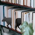 thumbnail image 2 of Book Separator Decorative Metal Bookends Decoration Creative Animal Shape Acrylic Insert Book Divider Ornament for Home Office Library Decor Cattle, 2 of 6