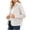 White, variant on Lutiedan Fuzzy Flannel Vest for Women Cozy Sleeveless Fleece Zip Up Outerwear Vest Casual Stand Collar Winter Jackets S-XXL