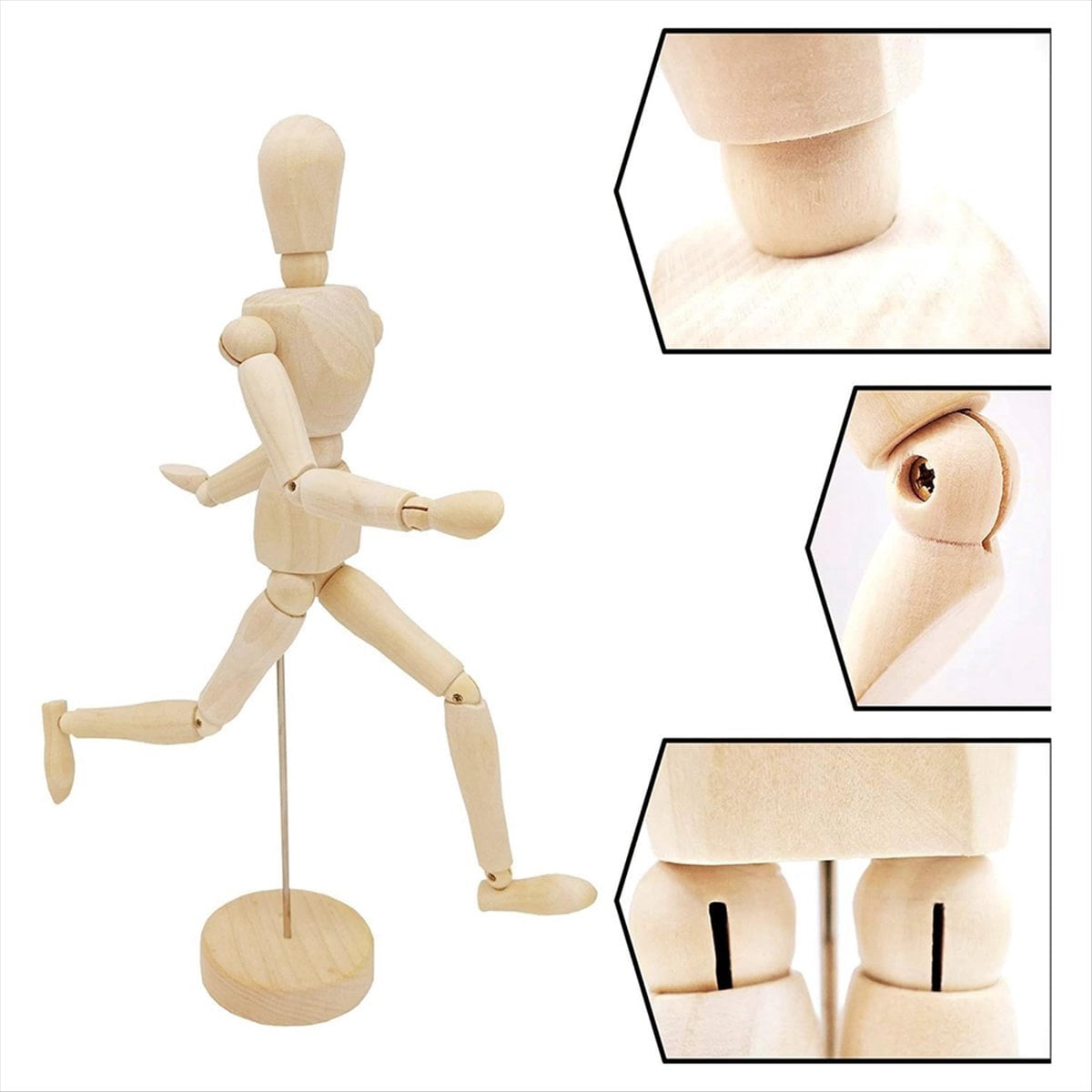 Artists Wooden Drawing Figure Mannequin Human People Dolls Figure Manikin Supplies Stop Motion Figure Kit Drawing Tools