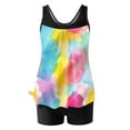 thumbnail image 2 of Trajes de baño Amzcrzy Tankini para mujer, trajes de baño, trajes de baño de dos piezas, bikini para mujer con estampado conservador y espalda de tiras, traje de baño multicolor, XL, 2 of 5