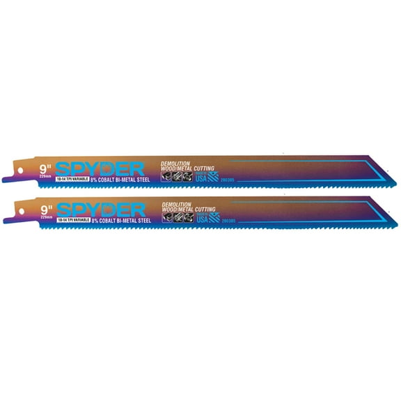 Spyder Mach-Blue™ 9-Inch 10-TPI Reciprocating Blade (2-Pack) 200322