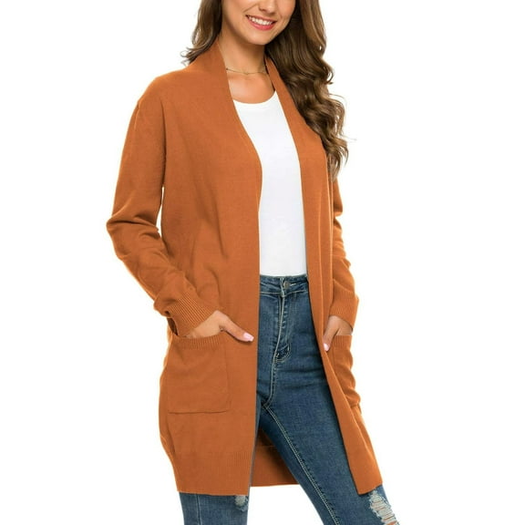HAOMEILI Women's Long Cardigan Sweater 2024 Fall Fashion Casual Oversized Knit Open Front Coatigan Jacket Coat Trendy Outfits