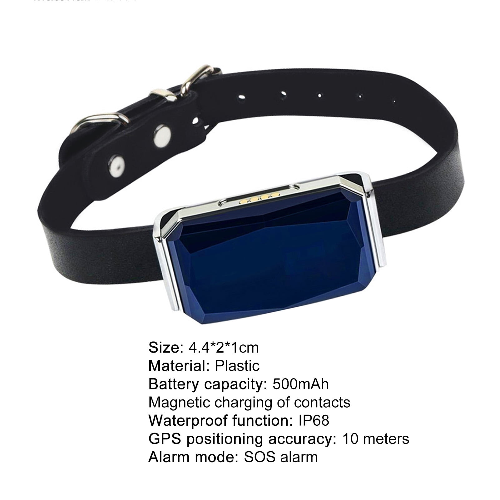 Mightlink Pet Tracker Adjustable Virtual Fence IP68 Waterproof Location History Live Tracking Precise Position Plastic Pet Dog Cat Location Activity Tracker Collar Pet Supplies