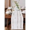 thumbnail image 2 of Table Runners 60 Inches Long Dress Scarves, White Wood Grain Farmhouse Kitchen/Dining Table Runner, Small Coffee Tablerunners, Country Farmhouse Wooden Plank 13x60 Inch, 2 of 7
