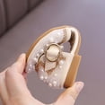 thumbnail image 4 of Quealent Girls Dress Shoes Closed Toe Low Heels Ankle Strap Pumps for Toddler Little Big Kid Flower Party Wedding Princess Beige for Size 8, 4 of 9