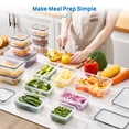 thumbnail image 3 of Sindcom 15 Pack Plastic Food Storage Containers Set, Large Capacity Meal Prep Containers, BPA-Free, Microwave Freezer Safe, Black, 3 of 8
