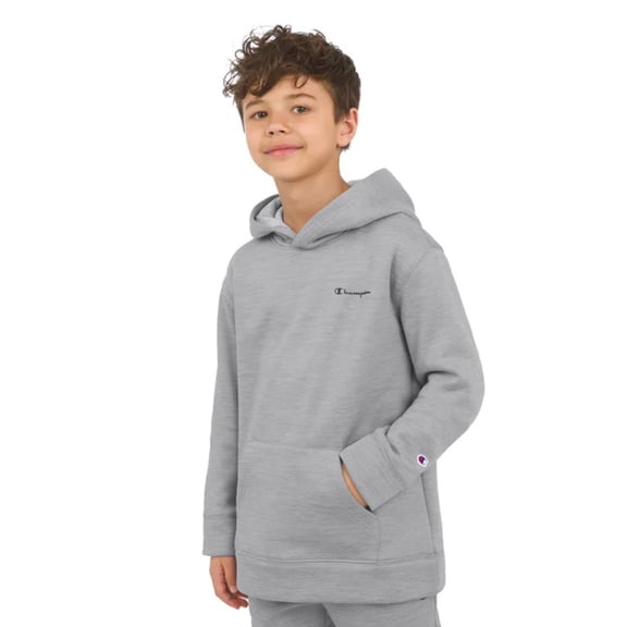 Champion Youth Pullover Hoodie – Comfortable Kids’ Sweatshirt - Gray - Size Large (14/16)