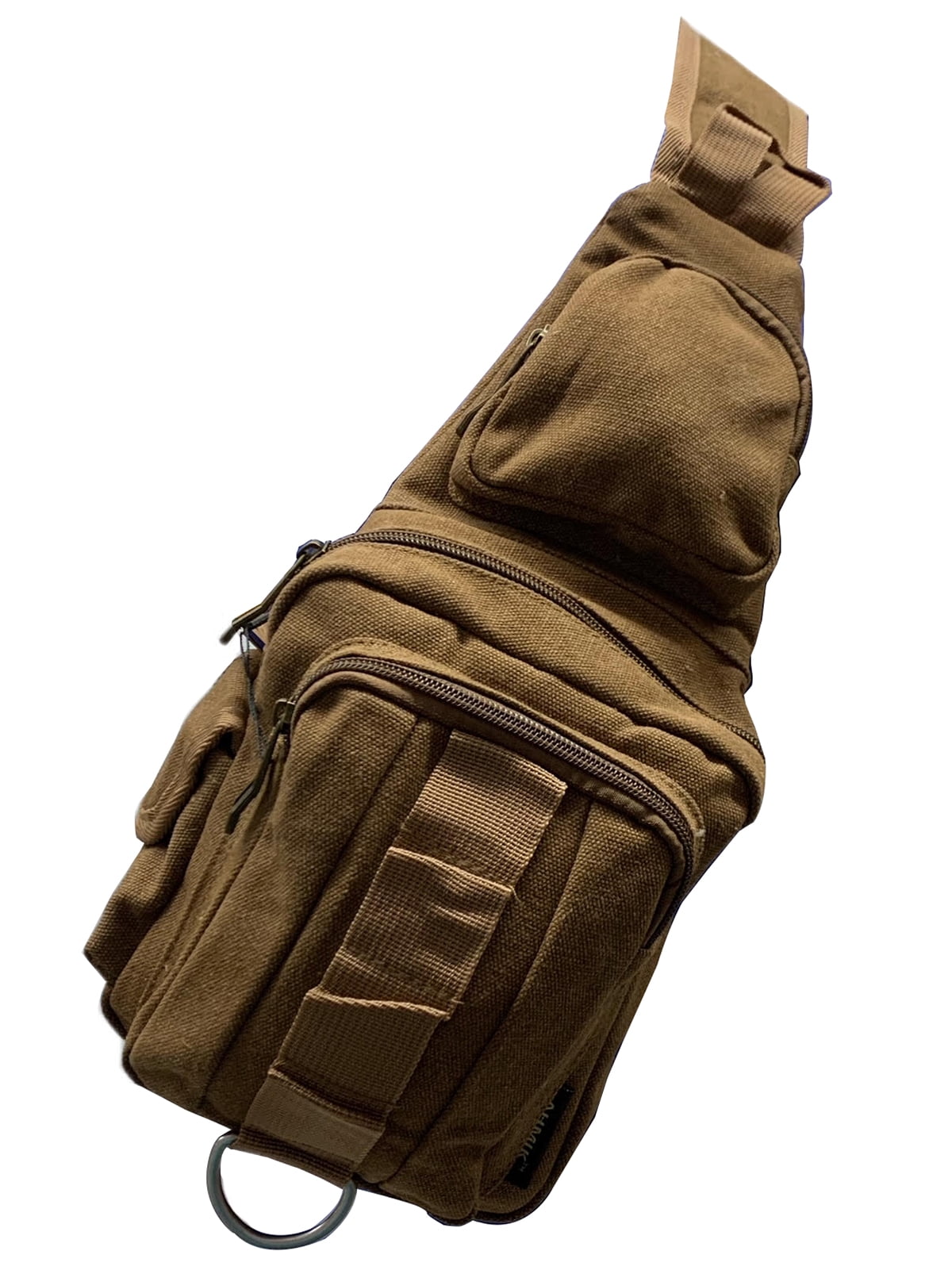 Gravity Trading Front Strap Crossbody Adjustable Sling Bag - Brown