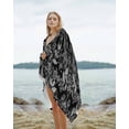 thumbnail image 2 of Black and White Floral Beach Towels Oversized Super Absorbent, Modern Oil Painting Abstract Art Lightweight Bath Towel Quick Dry Sets For Bathroom/Pool/Rv Camping/Beach Play/Gym Room/Picnic 35"x70", 2 of 8