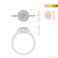 thumbnail image 4 of ANGARA Natural Composite Diamond Halo Engagement Ring in 14K White Gold for Women (Size-2.6mm| Color-K| Clarity-I3) | April Birthstone, Anniversary, Jewelry Gift for Women | Natural Diamond Ring, 4 of 9