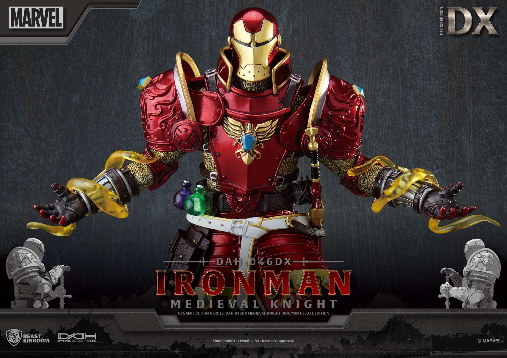 Beast Kingdom Medieval Knight Iron Man DAH-046DX Dynamic 8-Ction Deluxe Version Action Figure