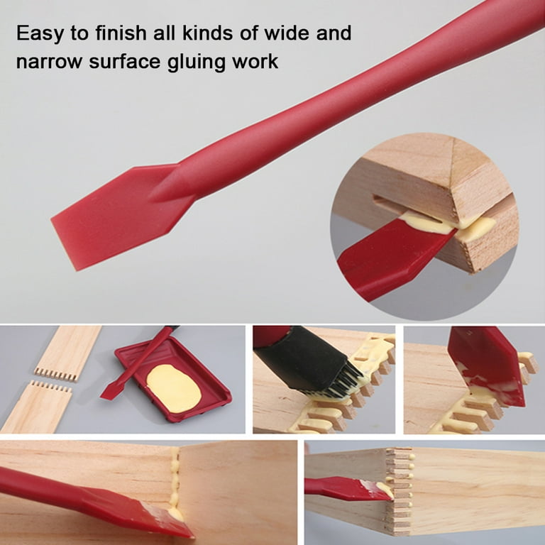 Atopoler Manual Gluer Woodworking Soft Silicone Glue Brush with Applicator  Tool Scraper Spreader Kit 