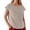 Beige, variant on Women Casual Loose Fashion Short Sleeve T Shirt Solid Color Round Neck Tee Top Casual Short Sleeve Women T Shirt Comfy Summer Shirts