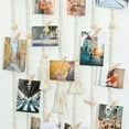 thumbnail image 5 of 2Pcs Hanging Photo Display boho bedroom decor teenage girl room decor Birthday Gifts for Grandma gift for mom Grandma's Gifts Photo Holder with 10 Wood Clips, 5 of 6