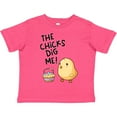 thumbnail image 3 of Inktastic The Chicks Dig Me Easter Baby Chick with Basket and Eggs Boys or Girls Toddler T-Shirt, 3 of 5