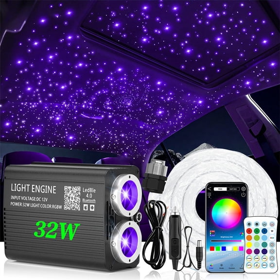 1000PCS*0.75*3M 32W Twinkle Dual-Head RGBW APP Fiber Optic Lights Fiber Optic Star Ceiling Light