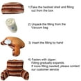 thumbnail image 4 of Home Soft Things DO-IT-YOURSELF Tip Printing Light Faux Fur Bedrest Pillow - Meru Strip Umber - 20" x 18" x 17", 4 of 7