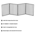 thumbnail image 3 of Wooden Pet Gate- Foldable 4-Panel Indoor Barrier Fence, Freestanding and Lightweight Design for Dogs, Puppies, Pets- 72 x24â by PETMAKER (Gray Paint), 3 of 8