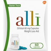 alli Diet Weight Loss Supplement Pills, Orlistat 60mg Capsules Starter Pack, Non prescription weight loss aid, 60 count(Pack of 1)